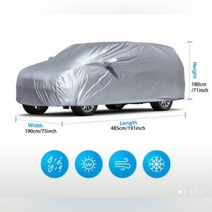 SUV Car Covers for Automobiles All Weather - Universal Fit SUv